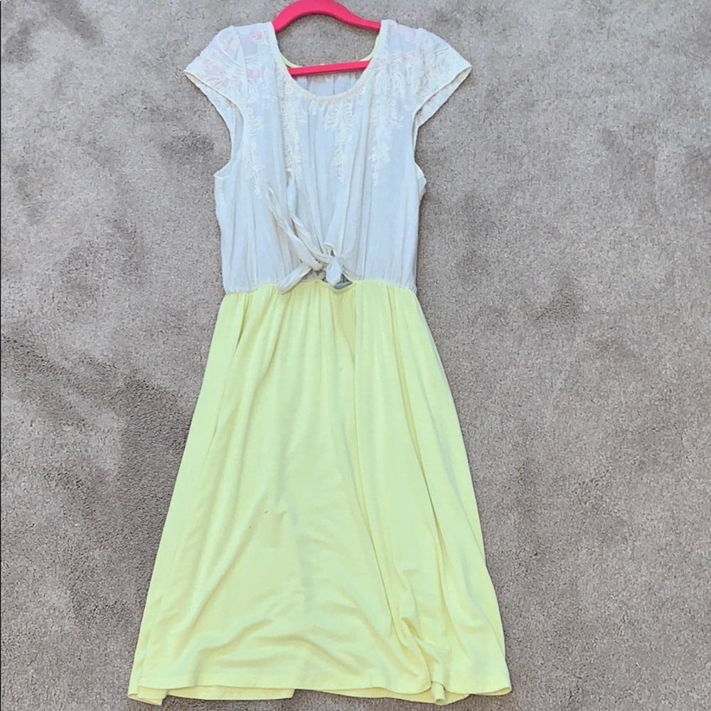 Yellow and White Summer dress